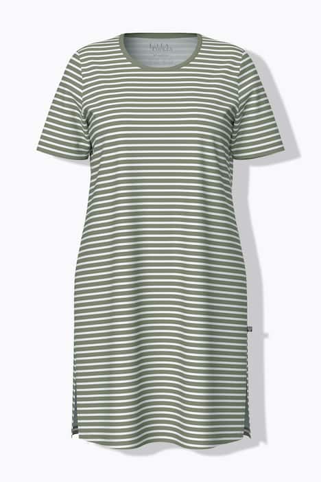 Bigshirt, Ringel, Rundhals, Halbarm, Biobaumwolle