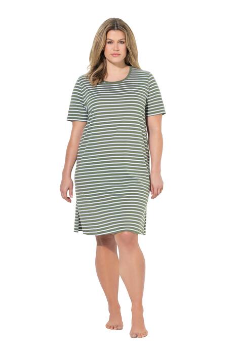 Maxi tričko, pruhy, kulatý výstřih, krátké rukávy, biobavlna