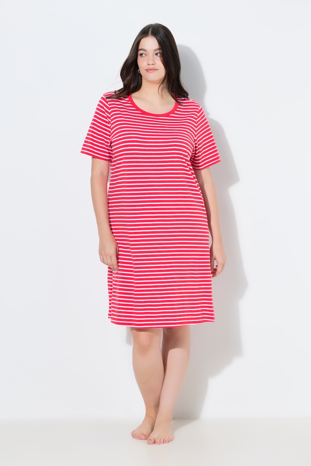 Thumbnail - Große Größen Bigshirt, Damen, rot, Größe: 50/52, Baumwolle, Ulla Popken