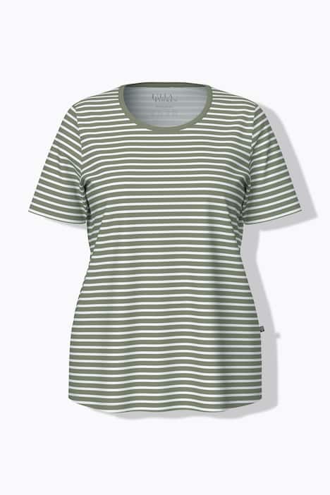 Pyjama, Ringel, Rundhals, Halbarm, Biobaumwolle