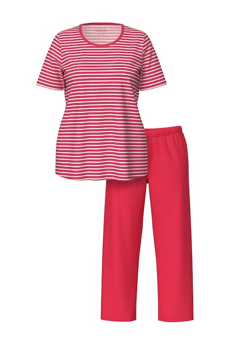 Pyžamo, pruhy, kulatý výstřih, krátké rukávy, biobavlna