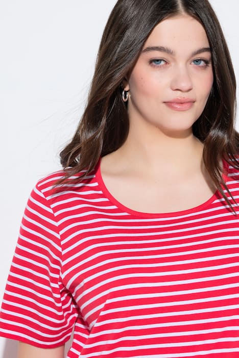 Pyjama, strepen, ronde hals, korte mouwen, biologisch katoen