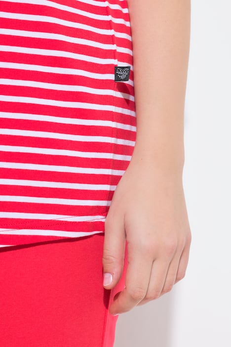 Pyjama, strepen, ronde hals, korte mouwen, biologisch katoen