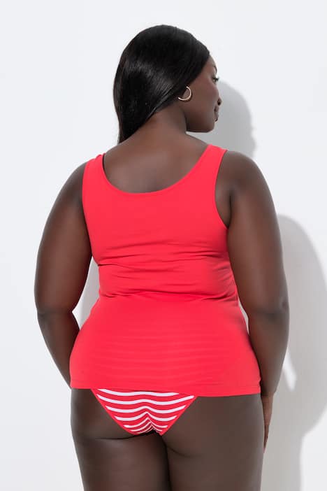 Tanktops, 2er-Pack, Biobaumwolle, Ringel/uni, Unterhemden