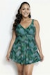 Badekleid, verschwommener Druck, Softcups