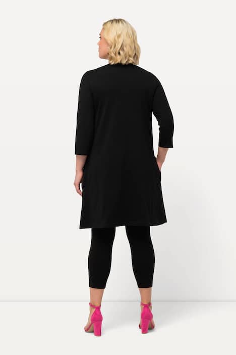 Longshirt, A-Linie, Carré-Ausschnitt, 3/4-Arm