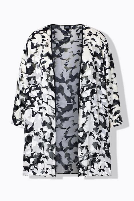 Floral Burnout Chiffon Jacket