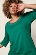 Longshirt, Nieten, A-Linie, Rundhals, 3/4-Arm