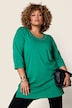 Longshirt, Nieten, A-Linie, Rundhals, 3/4-Arm