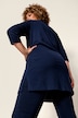 Longshirt, Nieten, A-Linie, Rundhals, 3/4-Arm