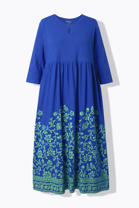 Maxikleid, A-Linie, Rundhals, 3/4-Arm, Taschen