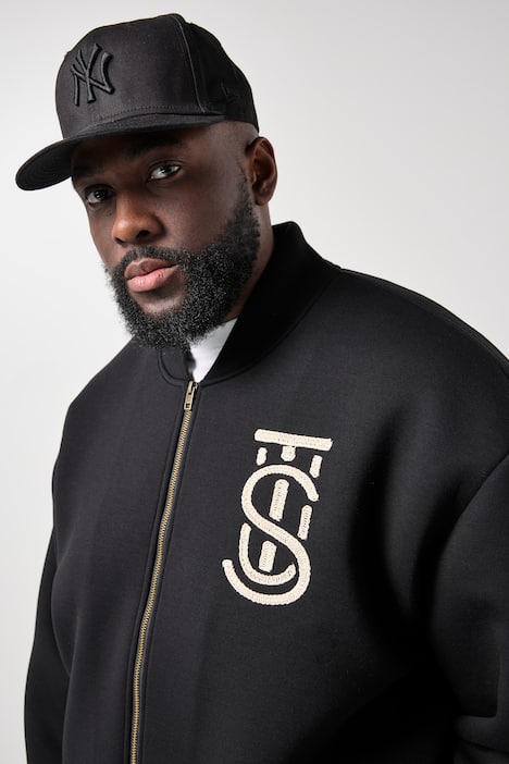 STHUGE-collegetakki, scuba, vetoketju, pusakka, suurin koko 8XL