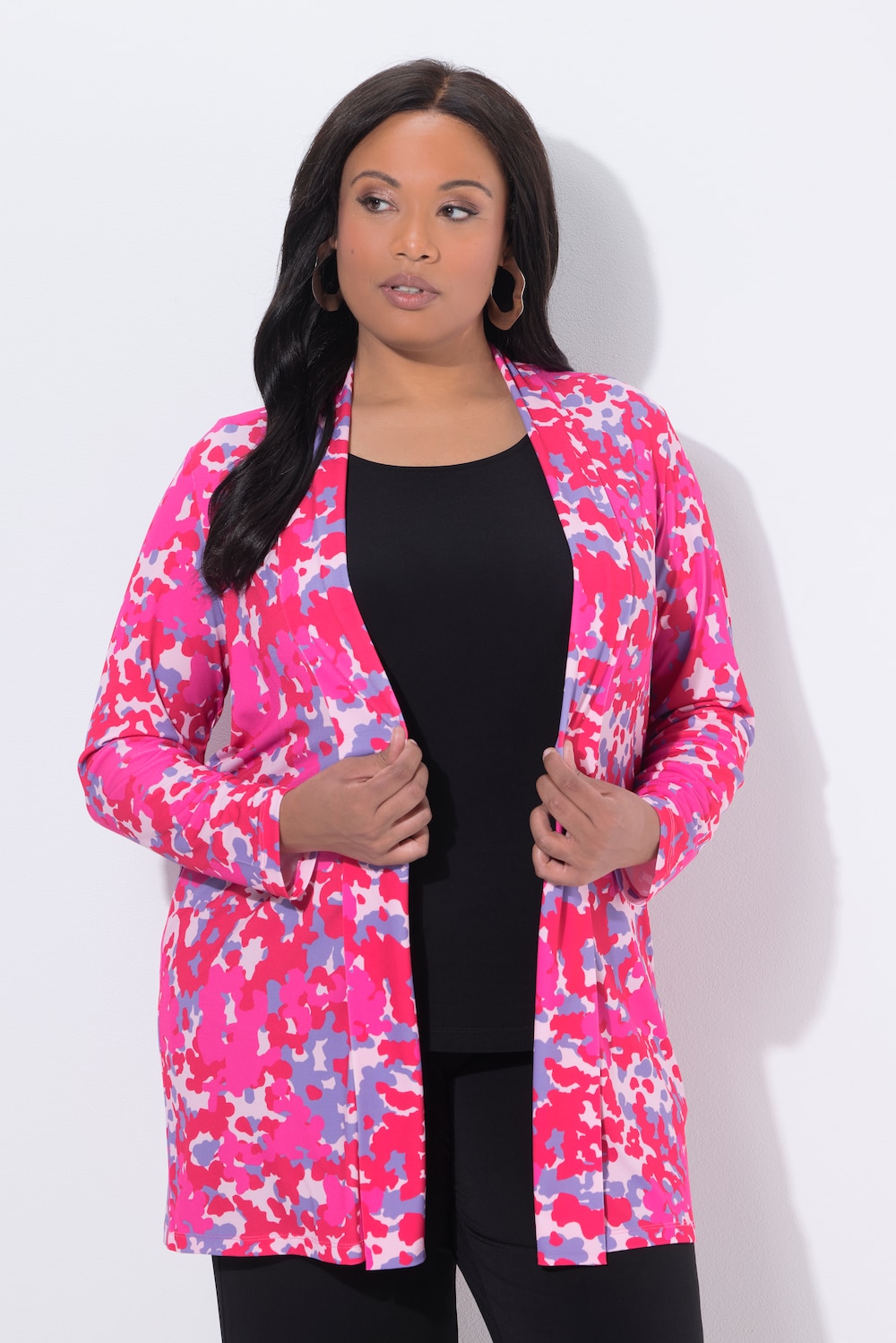 Große Größen Jerseyjacke, Damen, rosa, Größe: 54/56, Polyester, Ulla Popken