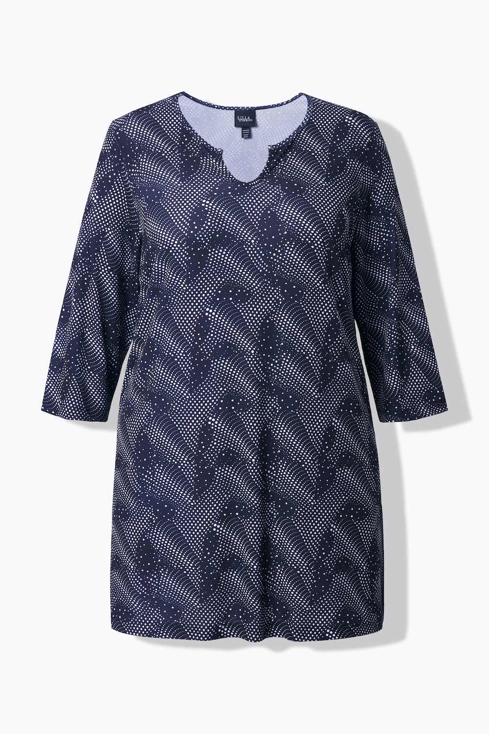 Stora storlekar Lång topp, Dam, svart, storlek: 50/52, Polyester, Ulla Popken