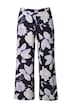 Žerzejové kalhoty, potisk, široké nohavice, elastický pas