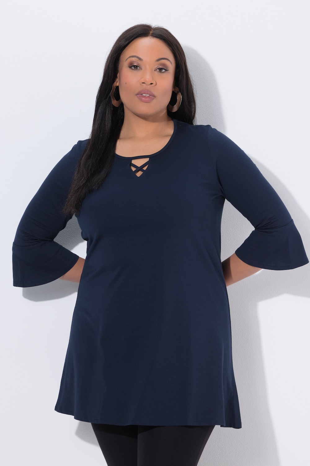 Große Größen Longshirt, Damen, blau, Größe: 58/60, Baumwolle, Ulla Popken