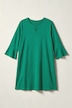 Longshirt, Zierbänder, A-Linie, Tunika-Ausschnitt, 3/4-Arm