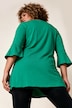 Longshirt, Zierbänder, A-Linie, Tunika-Ausschnitt, 3/4-Arm