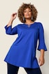 Longshirt, Zierbänder, A-Linie, Tunika-Ausschnitt, 3/4-Arm