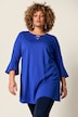 Longshirt, Zierbänder, A-Linie, Tunika-Ausschnitt, 3/4-Arm