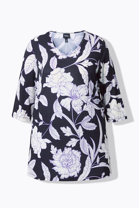 Matte Jersey Botanical Print Tunic