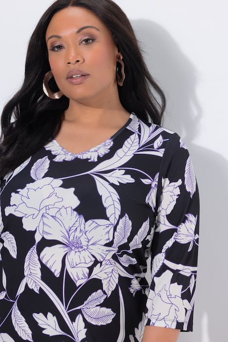 Matte Jersey Botanical Print Tunic