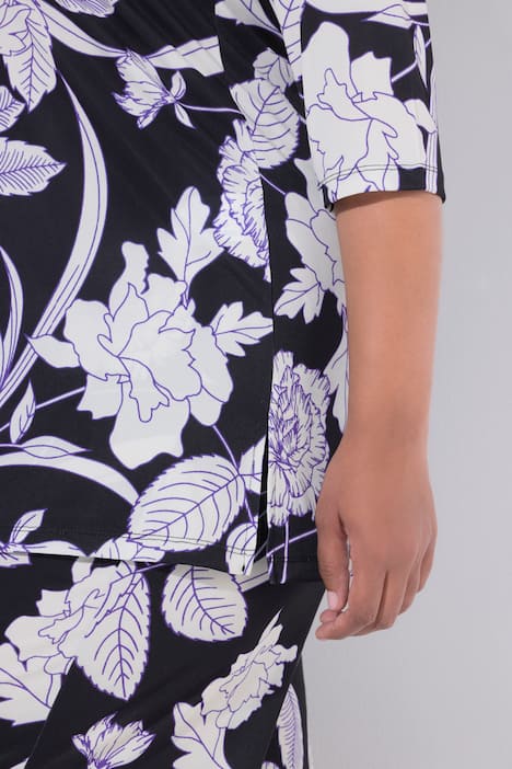 Matte Jersey Botanical Print Tunic