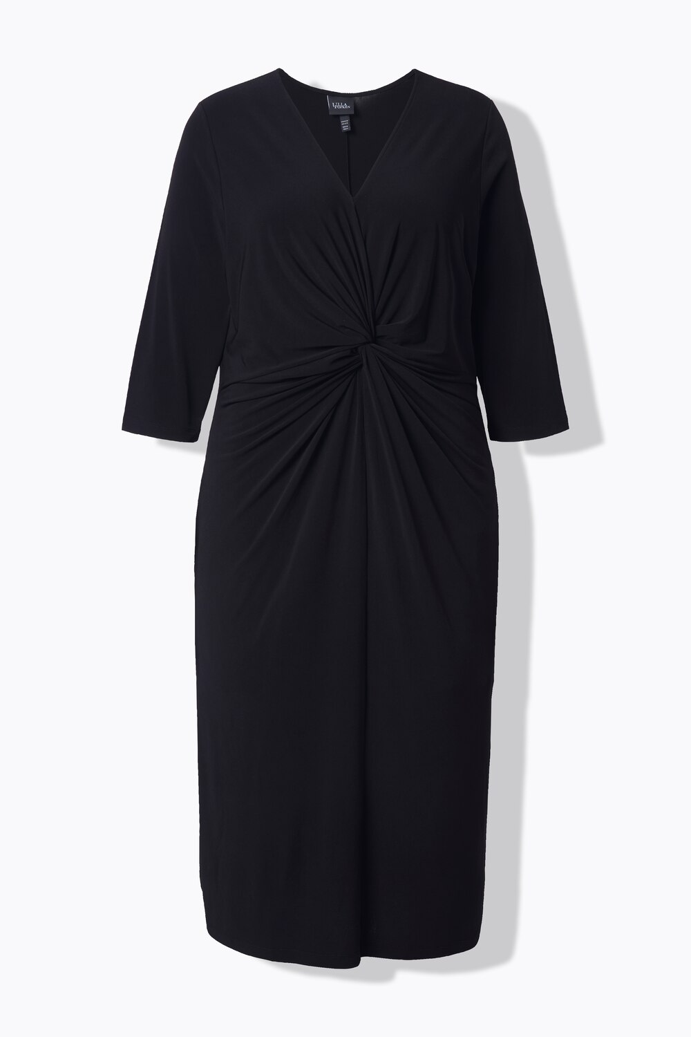 Stora storlekar Mjukisklänning, Dam, svart, storlek: 66/68, Polyester, Ulla Popken