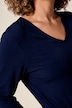 Longshirt, A-Linie, V-Ausschnitt, 3/4-Arm