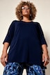 Longshirt, A-Linie, V-Ausschnitt, 3/4-Arm