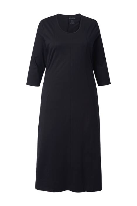 Maxi šaty, A střih, lodičkový výstřih, 3/4 rukávy