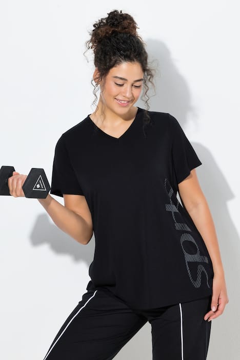 Functioneel shirt, V-hals, korte mouw, antibacterieel