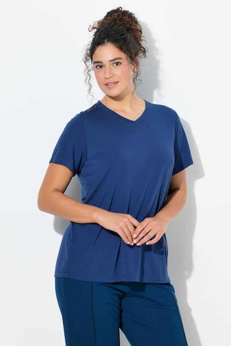 Functioneel shirt, V-hals, korte mouw, antibacterieel