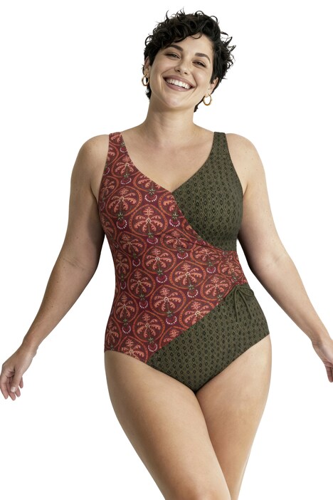 Plavky, palmy, měkké košíčky, zavinovací design, recyklovaný materiál