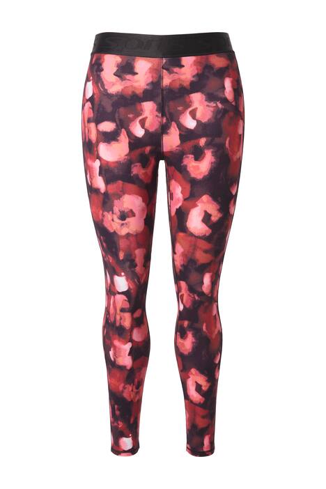 Sportovní legíny, leopardí vzor, rychle schnoucí, elastický pas