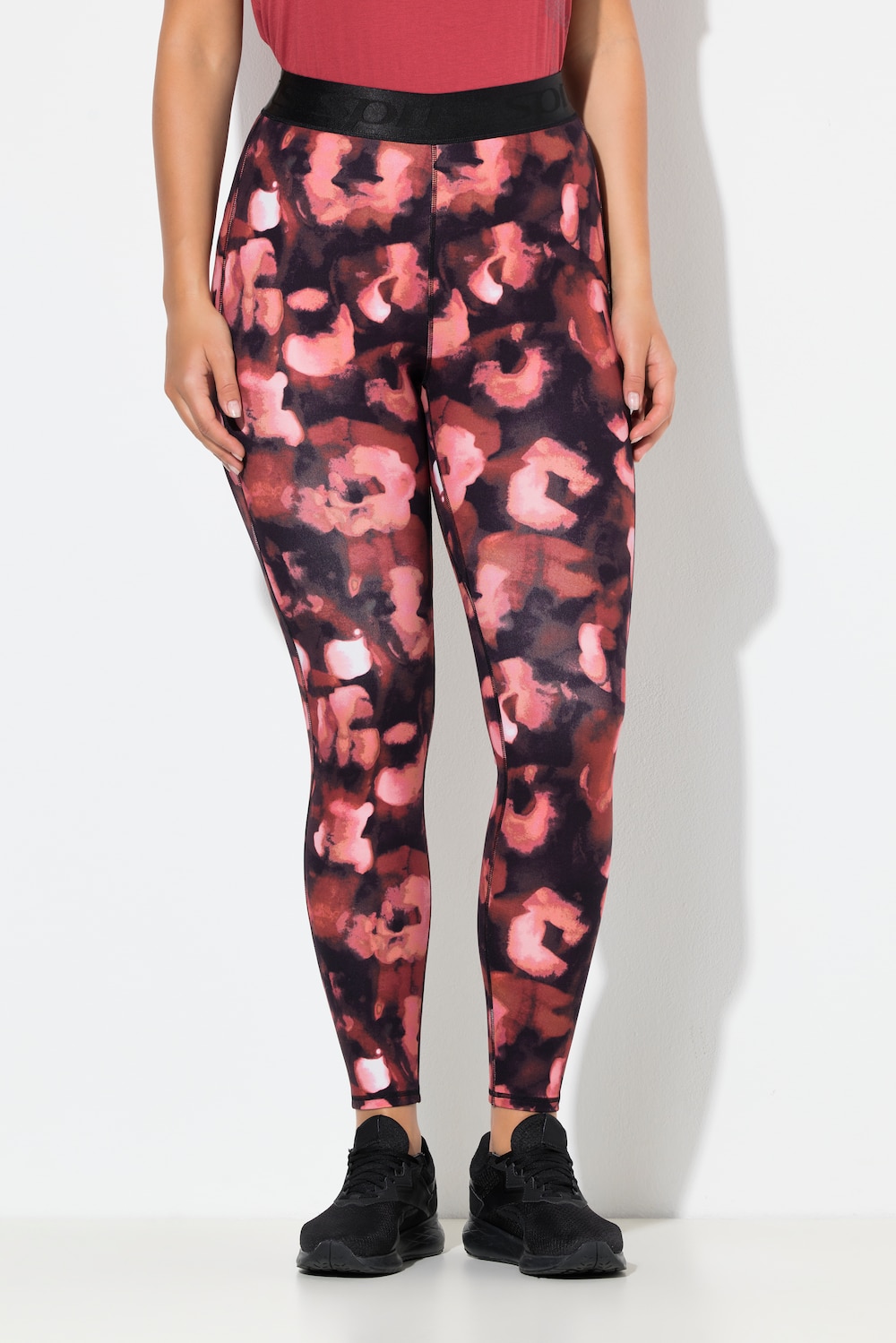 Große Größen Sport-Leggings, Damen, rot, Größe: 58/60, Synthetische Fasern/Elasthan, Ulla Popken