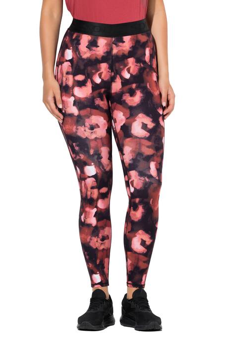 Sportovní legíny, leopardí vzor, rychle schnoucí, elastický pas