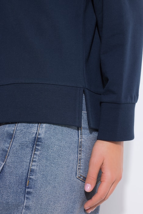 Sweatblouson, Collegekragen, kurz, Langarm