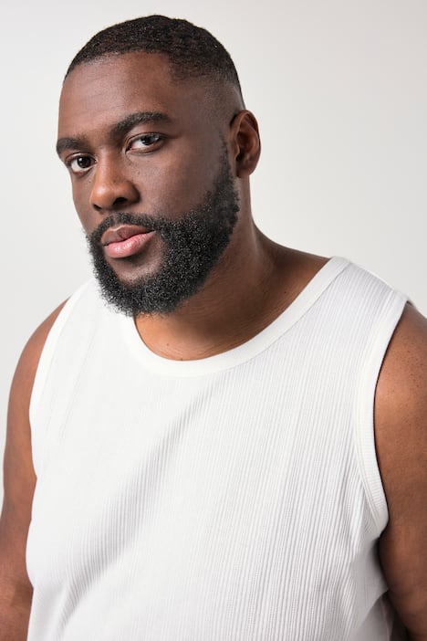 Débardeur STHUGE en jersey texturé - jusqu'au 8 XL