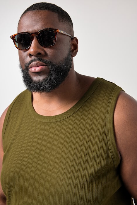 Débardeur STHUGE en jersey texturé - jusqu'au 8 XL