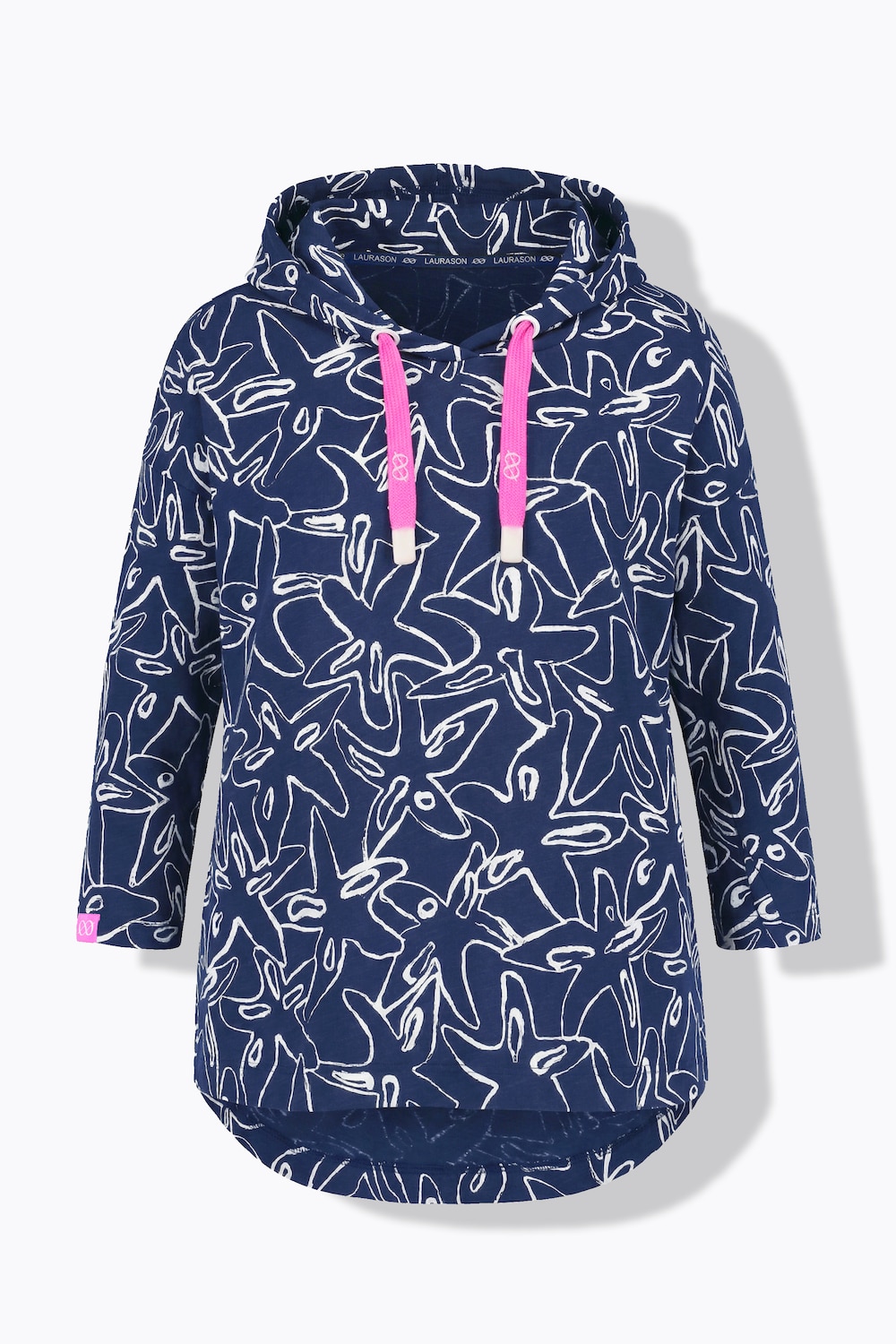 Stora storlekar Hoodie, Dam, grå, storlek: 44/46, Bomull, LAURASON