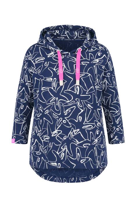 Mikina s kapucí, 3/4 rukáv, kapuce