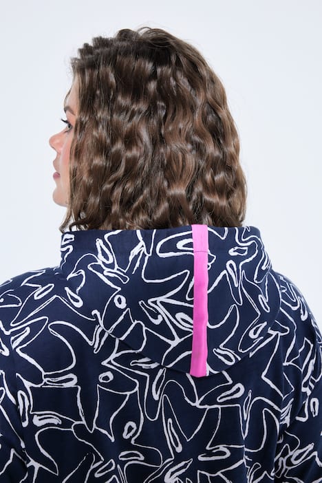 Hoodie, 3/4-mouwen, capuchon