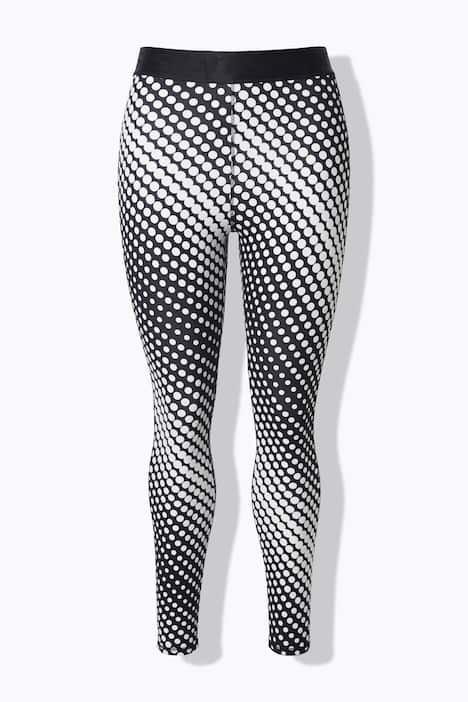 Legging de sport, matière séchant rapidement, motif pois et taille élastique