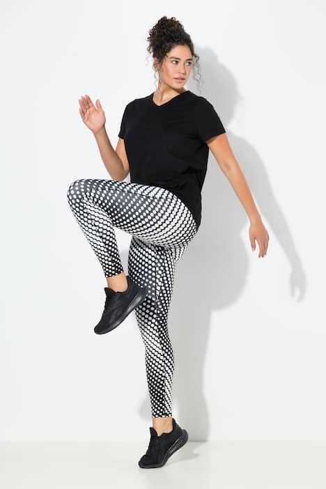 Sport-Leggings, Punkte, schnelltrocknend, Elastikbund