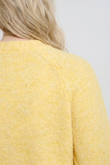 Strikkejakke, myk og behagelig, uten lukking, 3/4-ermer