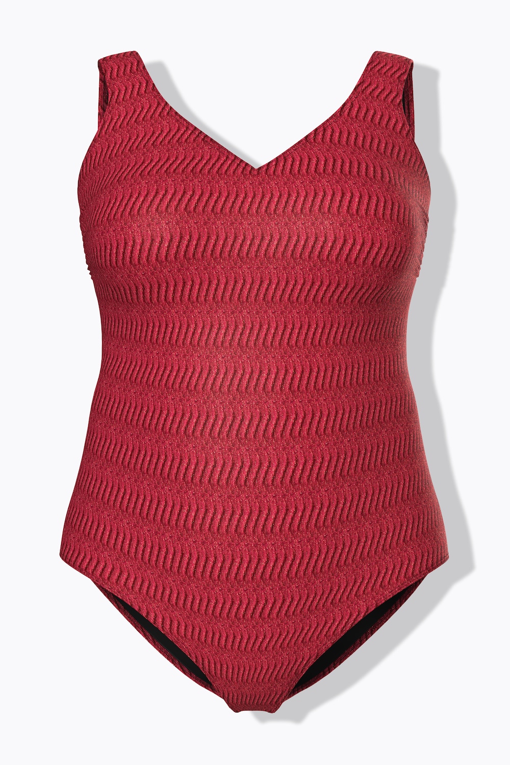 Badedrakt, struktur, uten myke skåler, V-utringning