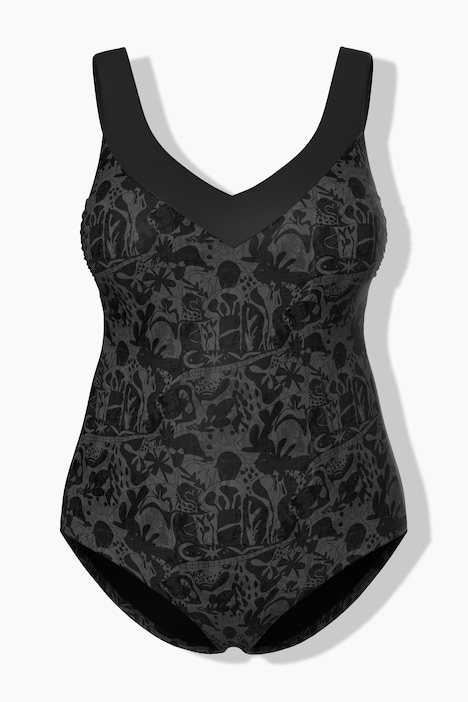 Badeanzug, gekreuzte Rückenträger, Softcups, recycelt