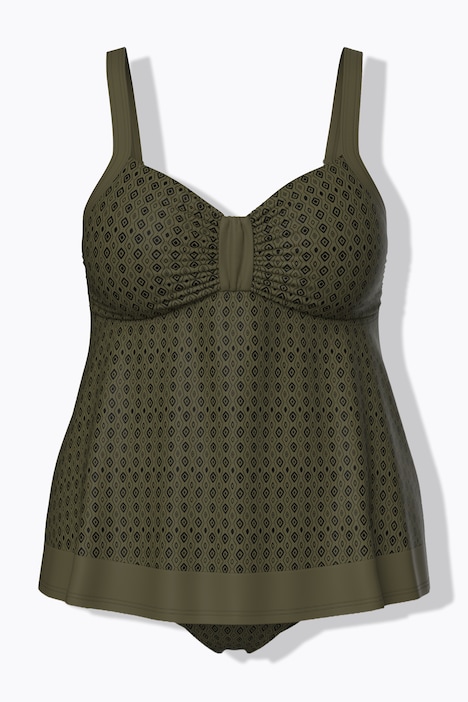 Tankini, gemustert, Softcups, Träger verstellbar