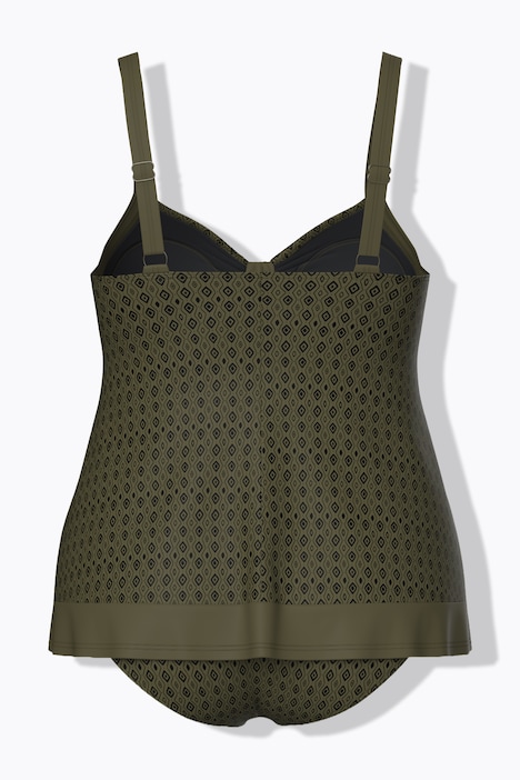 Tankini, gemustert, Softcups, Träger verstellbar